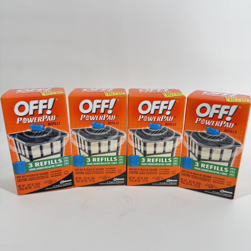 OFF! Lamp & Lantern 3 Pack Refills Mosquito Bug Candles & Pads NOS SET OF 4